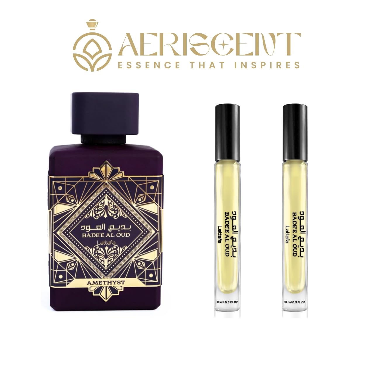 Aeriscent Al Oud Amethyst Travel Size Duo | Unisex Eau de Parfum | 2 x 10ml Spray | Long Lasting Floral Amber Oud Fragrance - Image 4