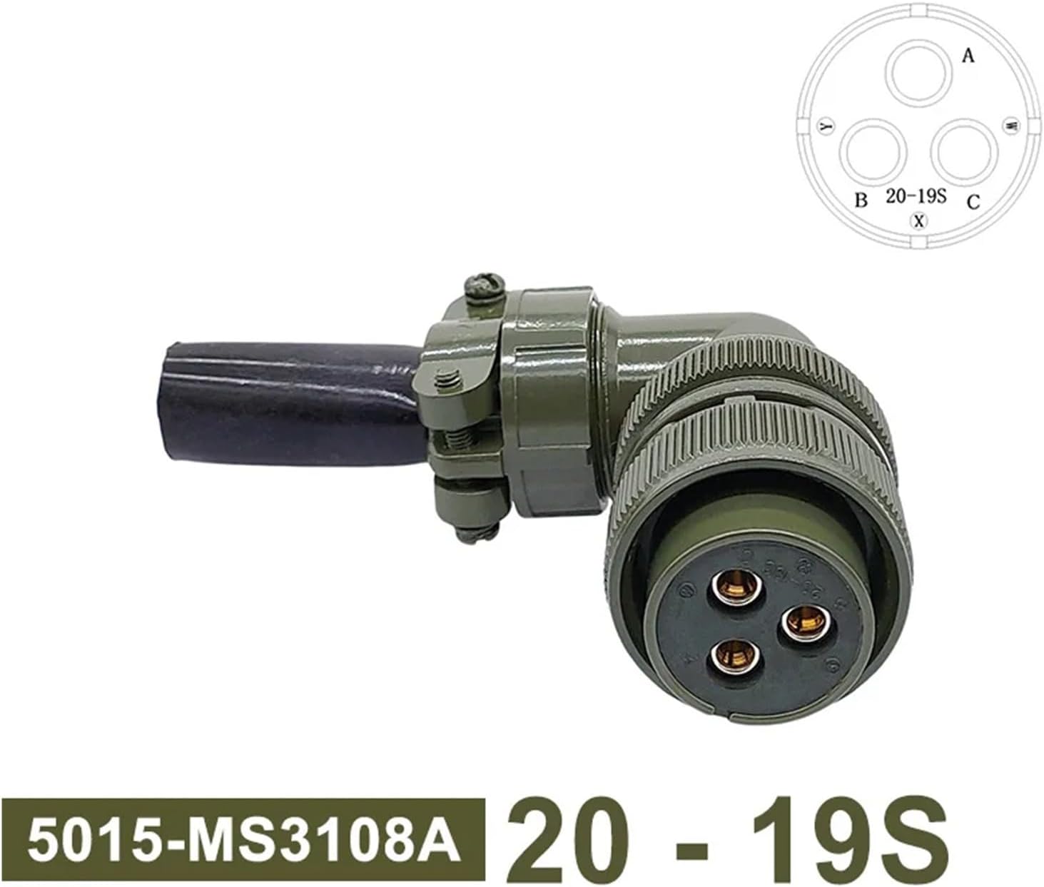 MIL-C 5015 connectors, MIL STD circular connectors, 20-23, 20-19, 20-4 plugs and sockets, MS3102, MS3106, MS3108(Plug 3108 20-19S)