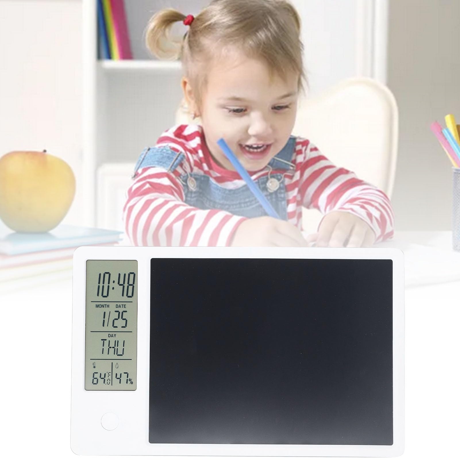 Calendrier de Tablette de Planificateur Numérique électronique avec Affichage de L'heure, de la Température et de l'humidité, Calendrier électronique Multifonctionnel pour le