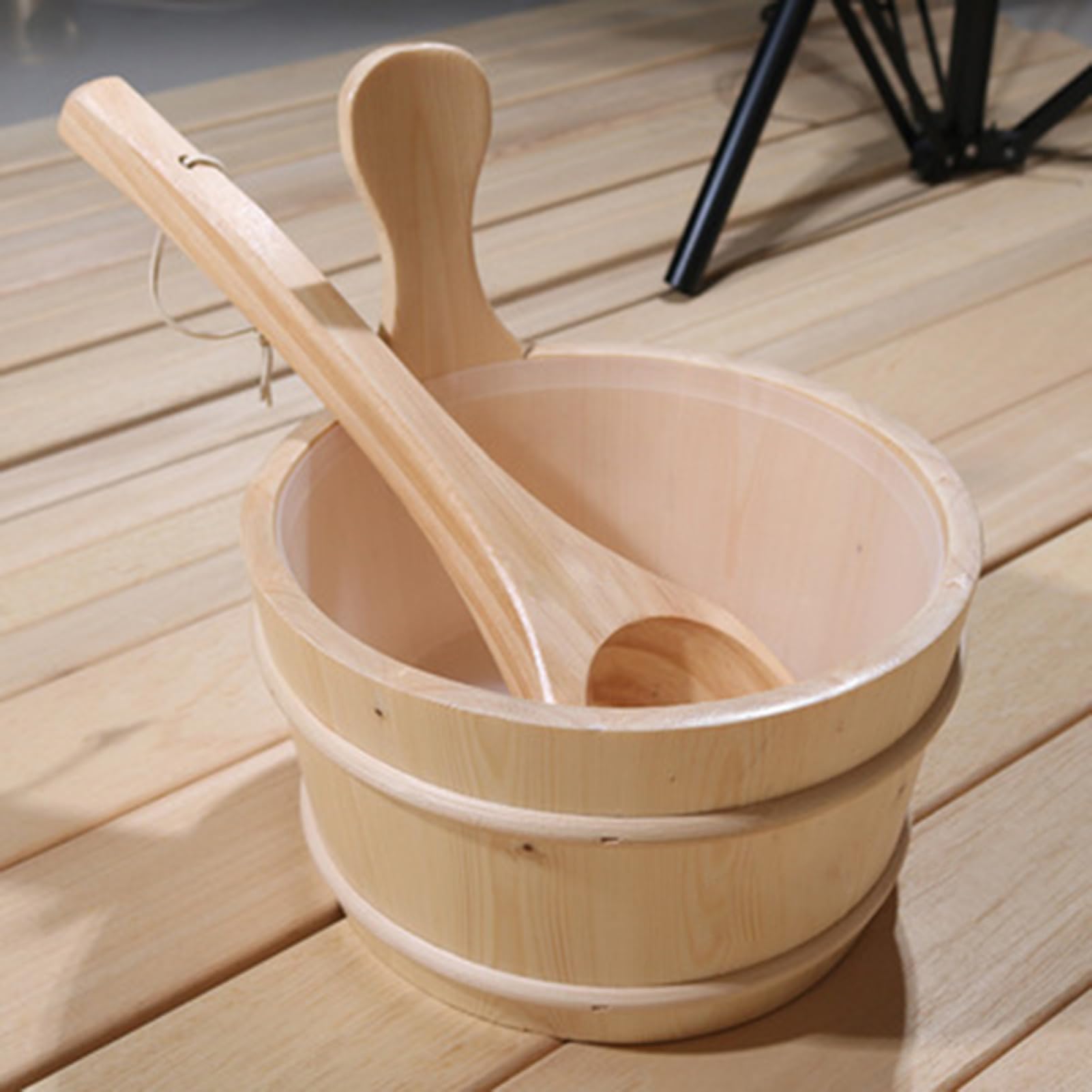 Juego de cubo y cucharón de sauna, barril de sauna para el hogar | spa y accesorios para hogares, baños, regalo para familiares, padres, amigos, vecinos