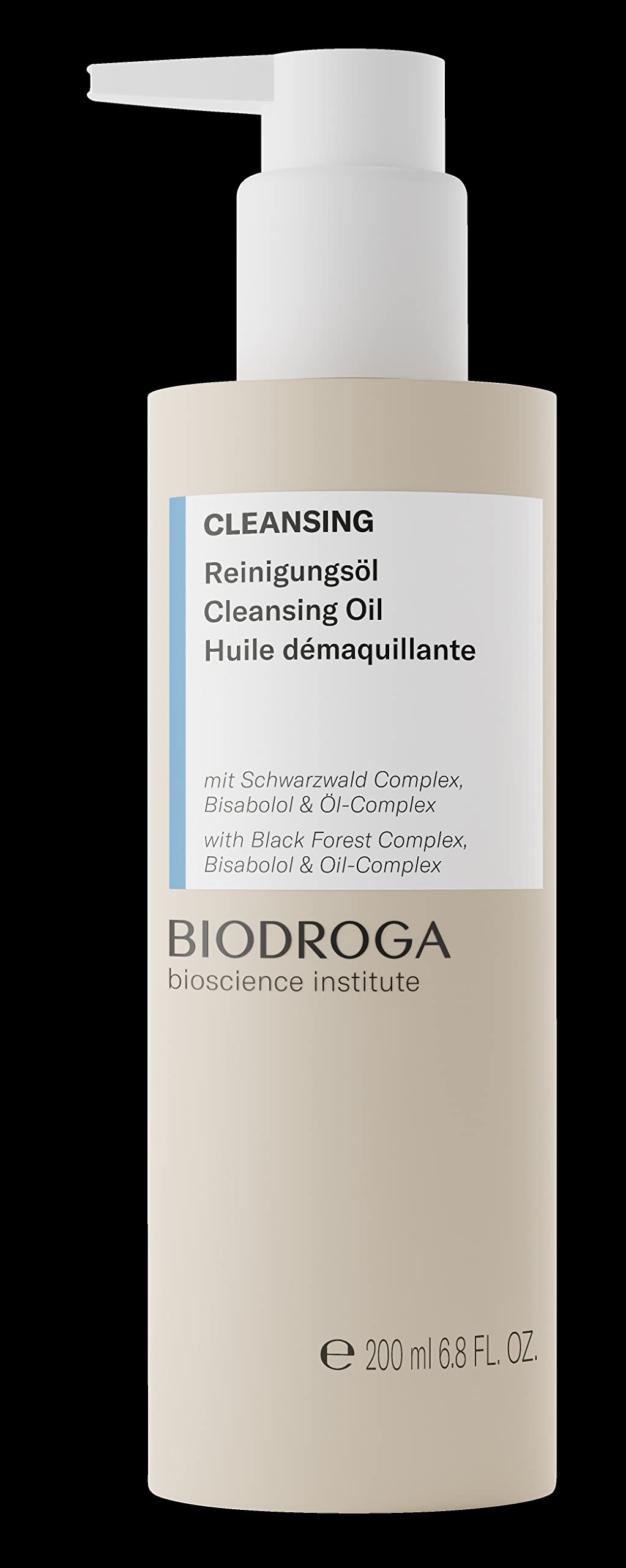 Biodroga Cleansing - Aceite limpiador facial de 200 ml, para limpieza facial, cuidado de la piel