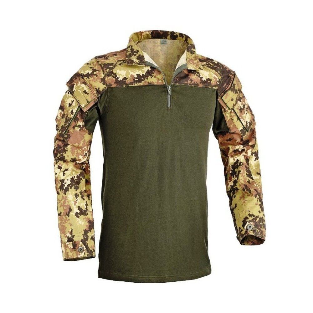 DEFCON 5 COOL COMBAT SHIRT COTONE ELASTICIZZATO COYOTE TAN - TAGLIA L / DEFCON 5 COMBAT SHIRT COOL STRETCH COTTON COYOTE TAN - SIZE L