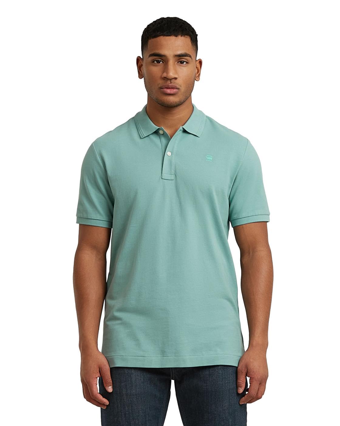 G-STAR Raw C.V. Men's Dunda Overdyed Slim Polo Shirt, Blue, S