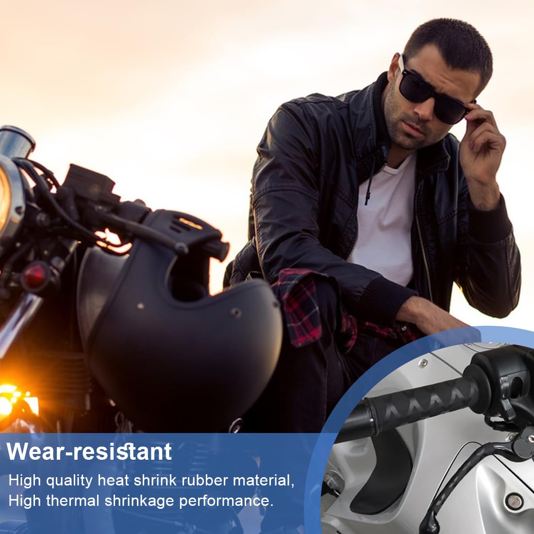 GXGM Coprimanopole Moto R1200GS R1250GS F850GS F800GS Copertura Universale Termorestringente per manopole originali e comandi riscaldati, 2 Paia