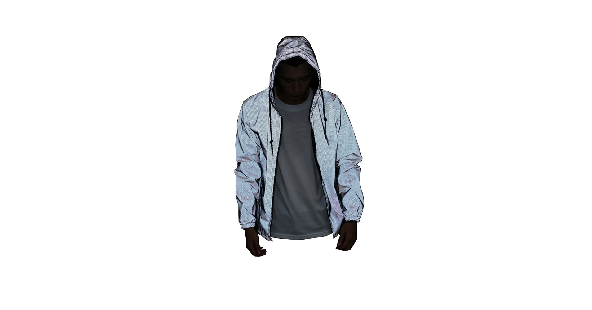 LZLRUN Reflective Jacket Casual Hiphop Windbreaker Night