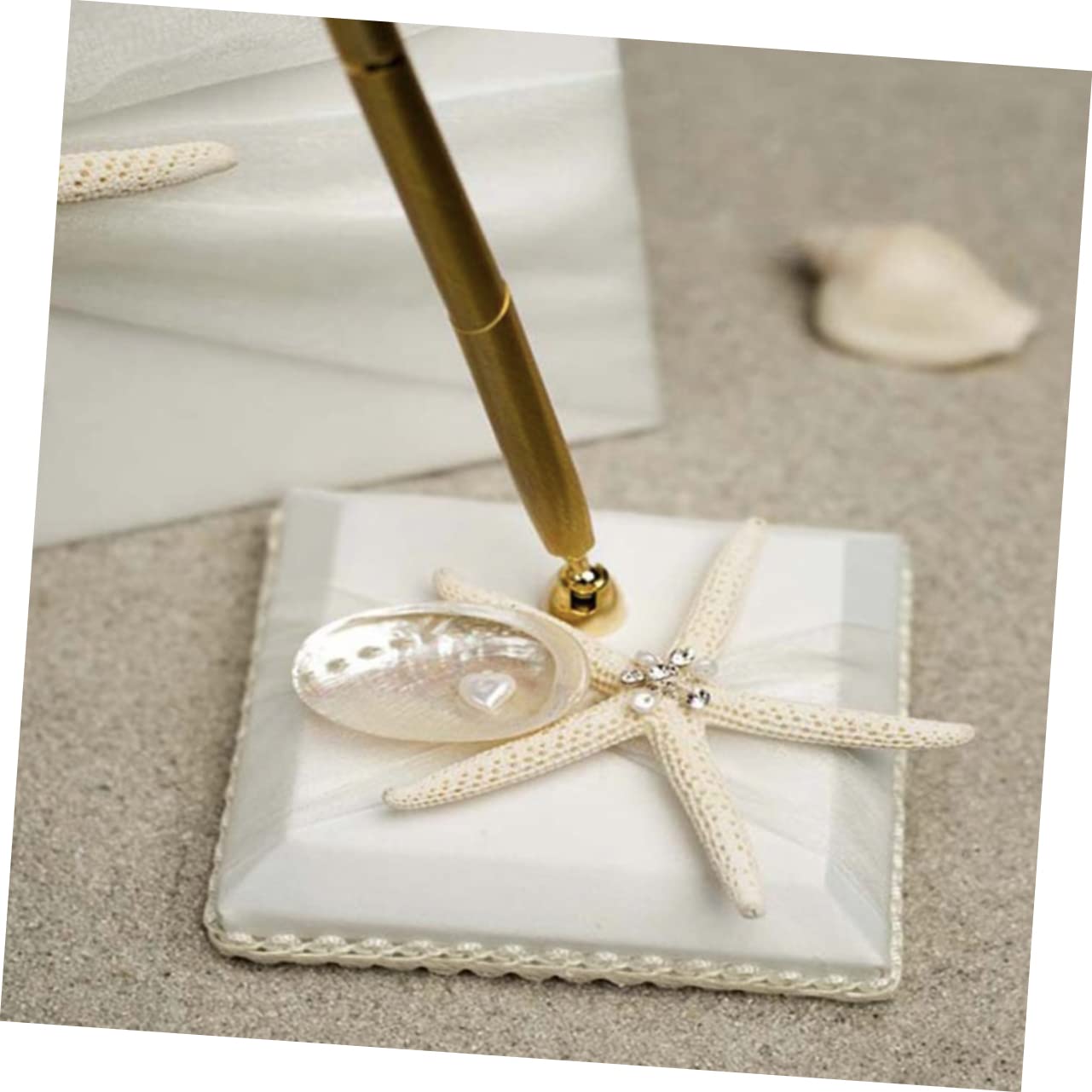 SHOWERORO Libro Degli Ospiti Per Matrimonio Stile Spiaggia Libro Delle Firme Con Penna E Portapenne Per Fidanzamento E Cerimonia Di Matrimonio
