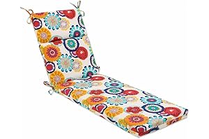 Pillow Perfect Crosby Outdoor Chaise Cushions with Colorful Floral and Weather Resistance