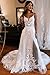 Bohemian Wedding Dresses for Bride 2025 Spaghetti Straps Beach Bridal Dress with Slit Lace Appliques Tulle Luxury Wedding Gowns Backless Ivory US14 He0199A6
