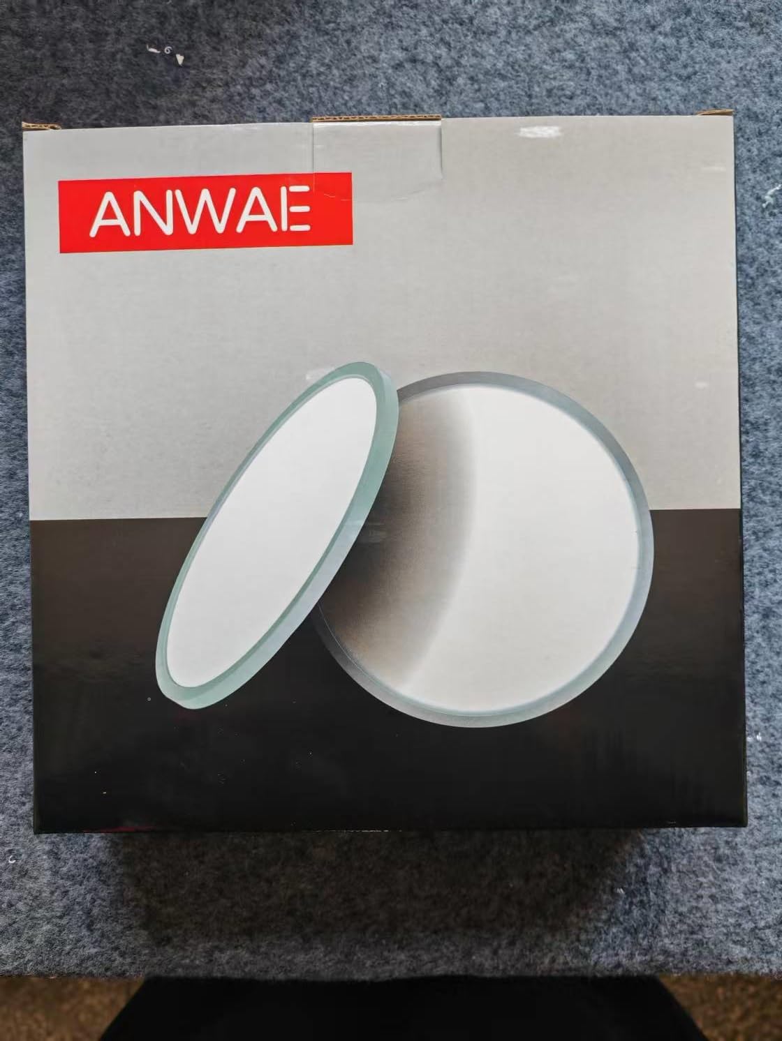 ANWALE 2 Stück Deckenlampe LED, 4000K, 18W, 1800LM Küchenlampe, Flach, IP44 Wasserdicht Badezimmer Lampe, 22x2.3cm Deckenleuchten
