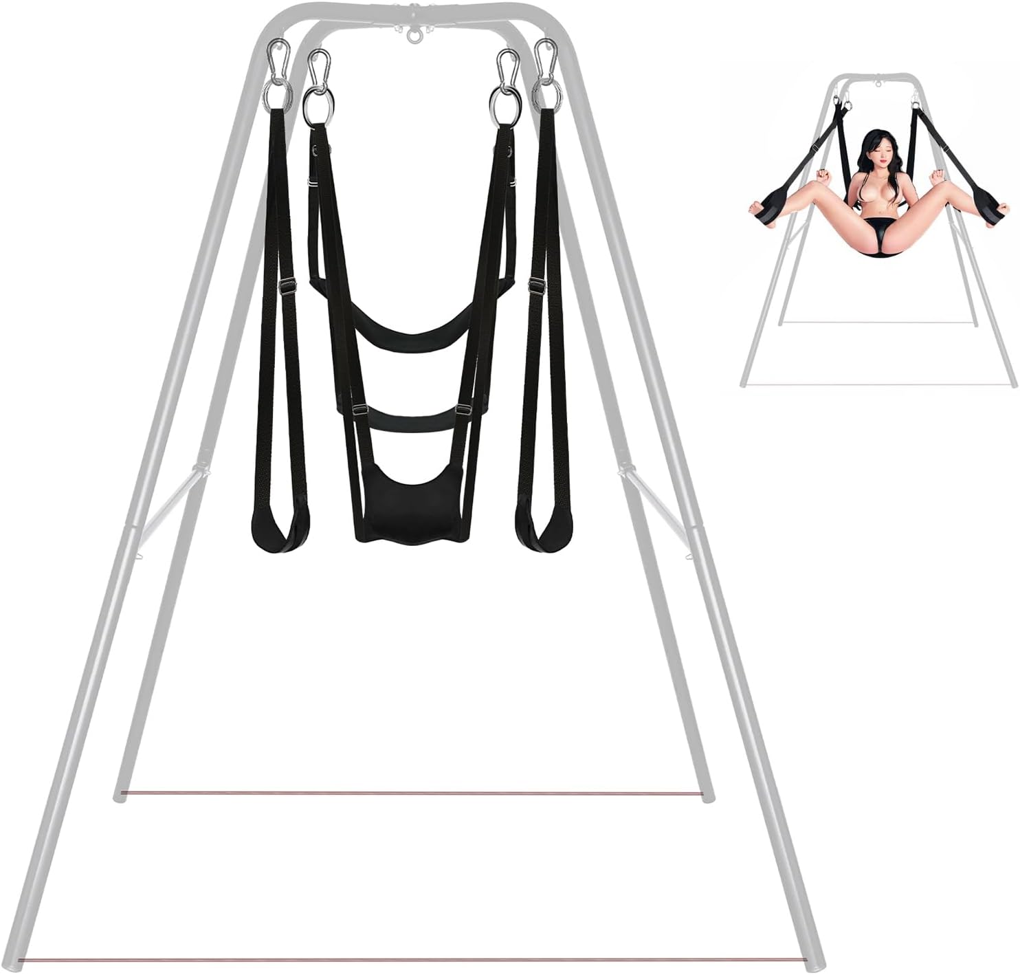 Yoga Swing Sling for for Men Women & Couples,Strong Aerial Yoga Hammock with Adjustable Straps,Easy to Assemble,Lightweight,Holds up to 330lbs