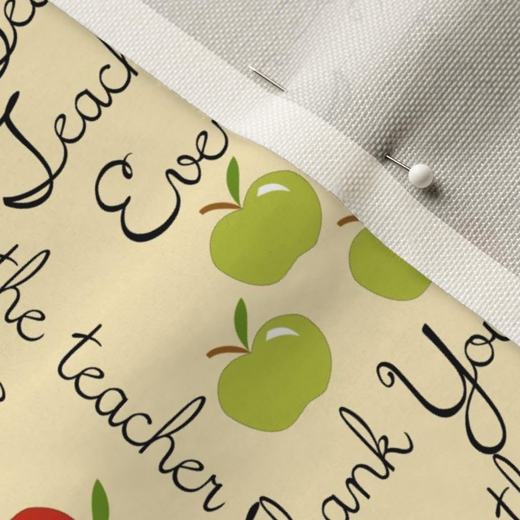 Spoonflower Fabric - Teacher You Appreciation Printed on Upholstery Velvet Fabric Fat Quarter - Upholstery Home Decor Bottomweight Apparel