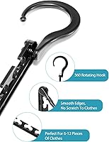 Vista 8 de Smartor Hangers Space Saving - Plastic, 10 Pack Magic Hangers, Closet Organizers and Storage for Clothes Organizer, Hanger Organizer, Closet Hanger