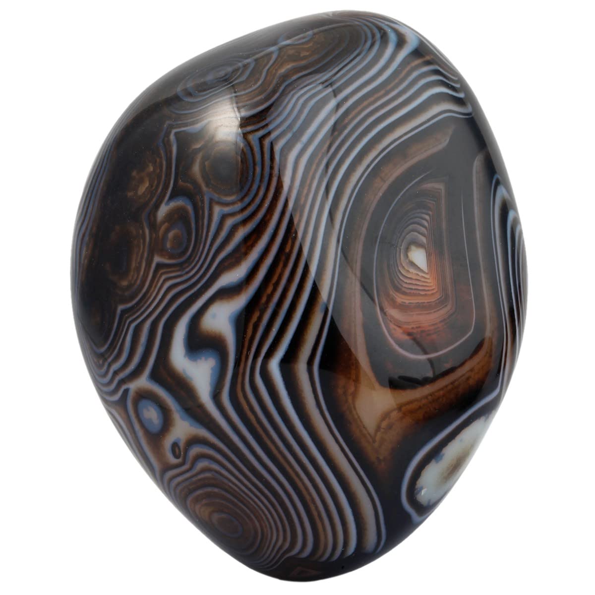 Nupuyai Sardonyx Naturelle Pierre de Palme pour la Relaxation et Yoga Méditation, Pierre de Poche Polie Irrégulière pour Pierre de Collection et Reiki Chakra (100-200g)