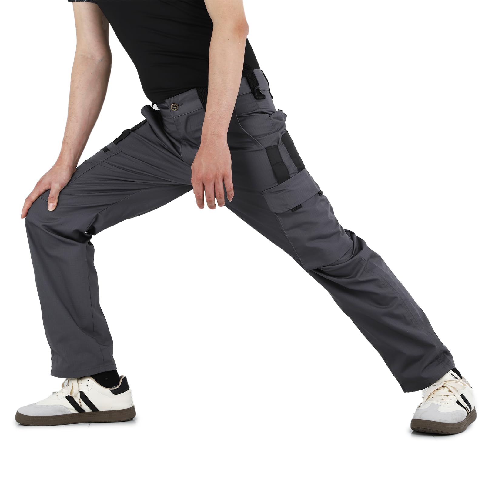 Pantalones de Trabajo de Hombre con Múltiples Bolsillos Pantalones Cargo Resistentes para Actividades al Aire Libre para Senderismo y Acampada