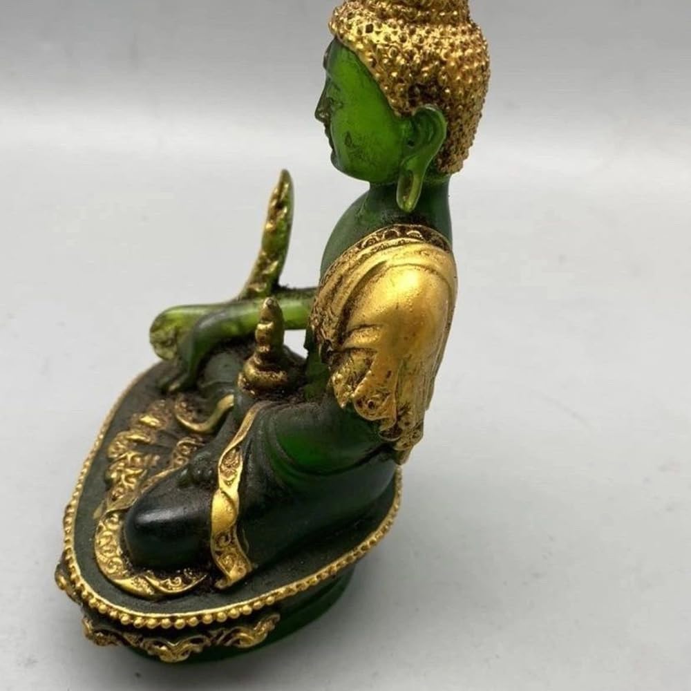 Estatua de Buda de medicina de cristal tibetano antiguo para decoración