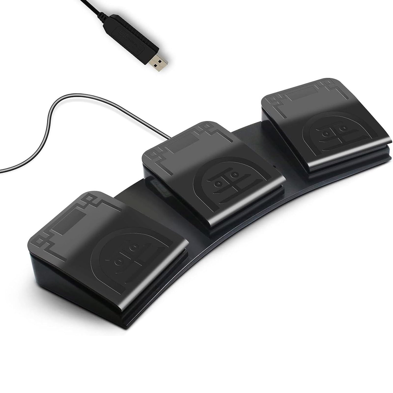Interruttori a pedale triplo USB personalizzabili per configurazioni di gioco, apparecchiature e automazione della tastiera USB triplo pedale per PC