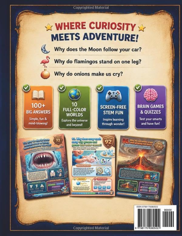 10000 Whys for Smart & Curious Kids: A Full-Color Illustrated Science Encyclopedia & Screen-Free Activity Book for Kids Ages 6-12, Featuring 100+ Big Questions, Amazing Facts, Brain Games & 3D Wonders image 3