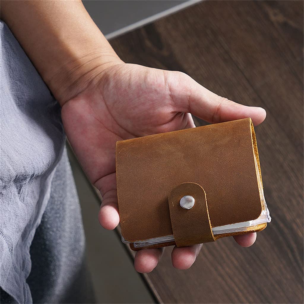 QERTYHKK Retro Journal Crazy Horse Leather A9 3 Rings Mini Diary Weekly Planner Loose-leaf Hand Account Cowhide Notepad Portable Memo pad image 3