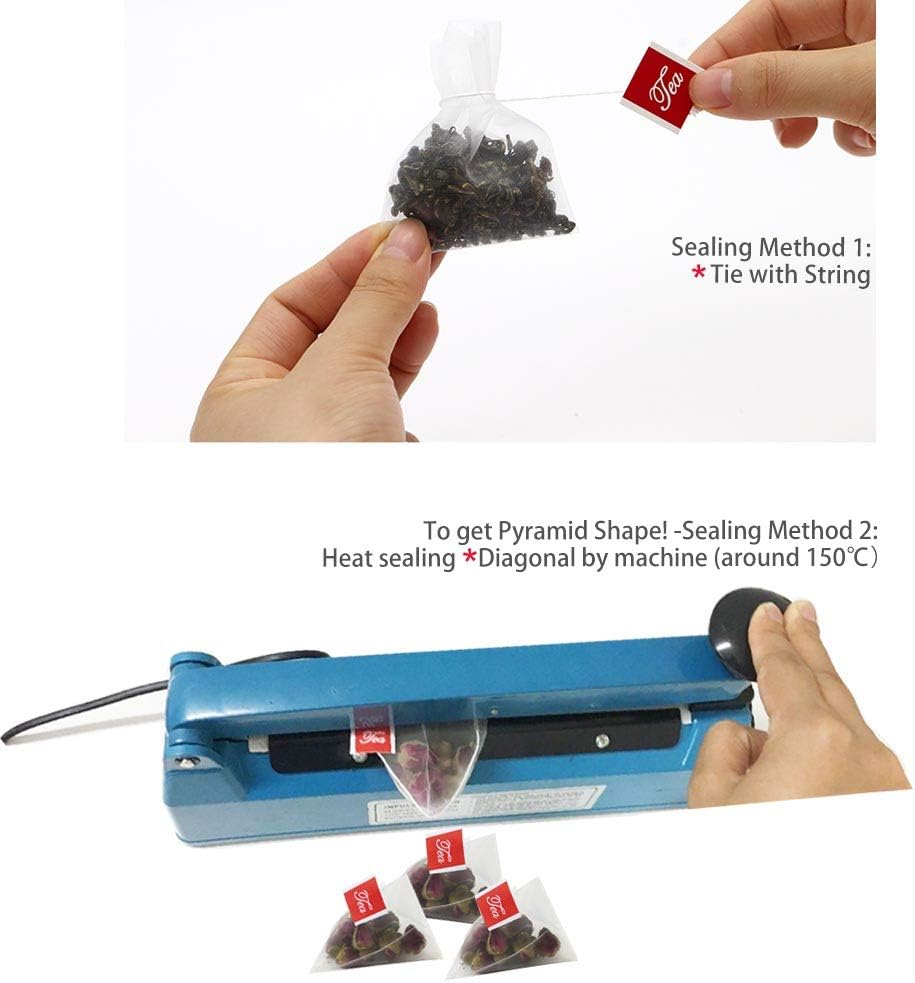 500pcs Nylon Tea Bags Empty Mesh Tea Filter Bag For Loose Tea Herb Spice Filter Infuser Strainer Bags With String Unsealed Single Use