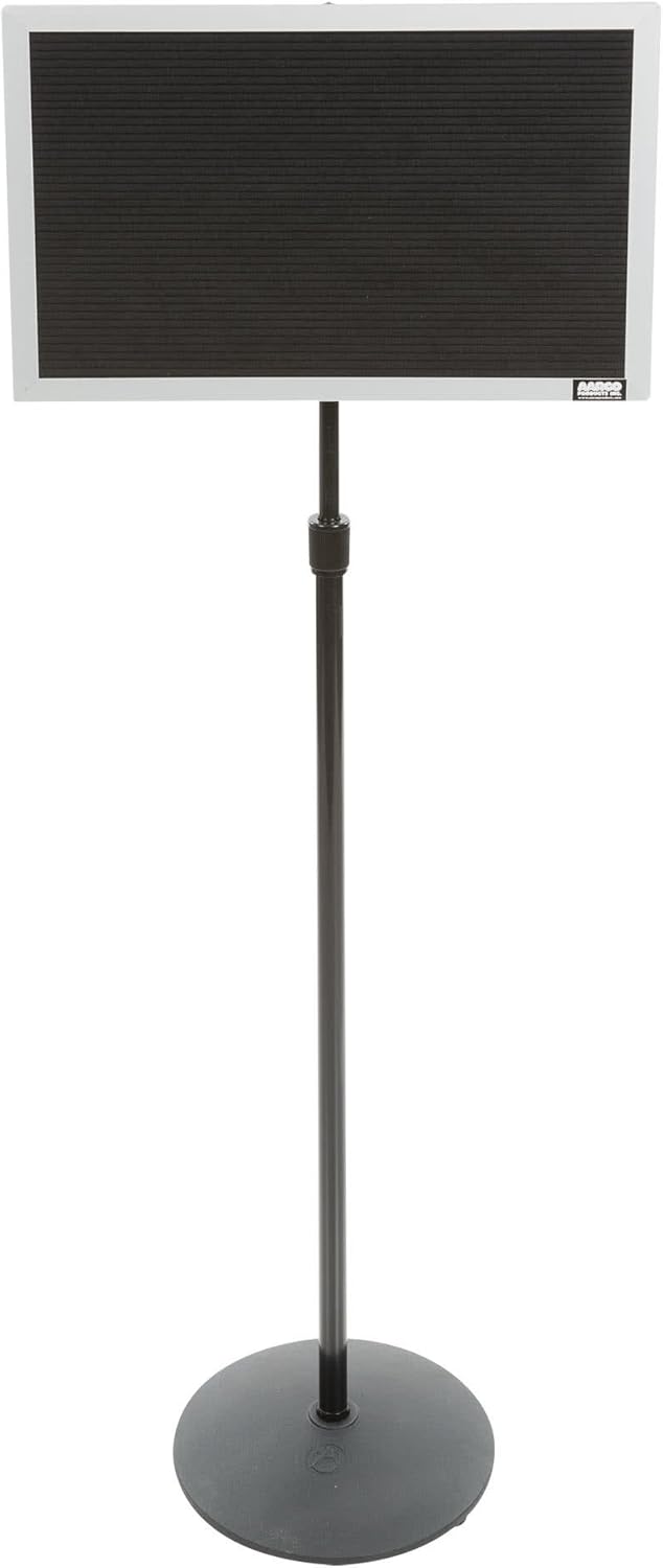TableTop King SMD1218 36" - 66" Black Adjustable Aluminum Single Pedestal Stand with 12" x 18" Black Felt Board and 3/4" Letters
