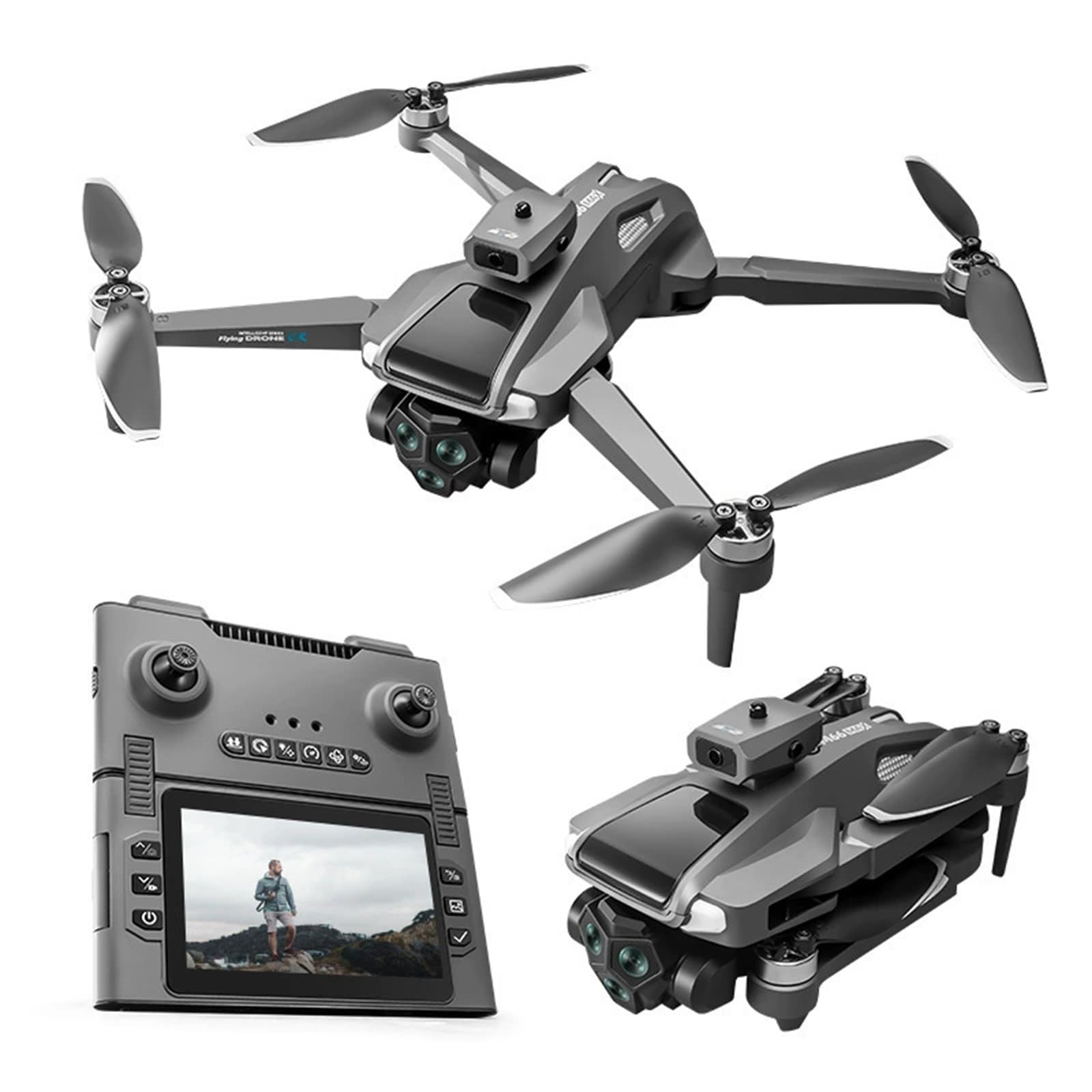 Dron 8K HD z pilotem zdalnego sterowania z ekranem fotograficznym Silnik bezszczotkowy Profesjonalny czterowirnikowy helikopter UAV Prezenty