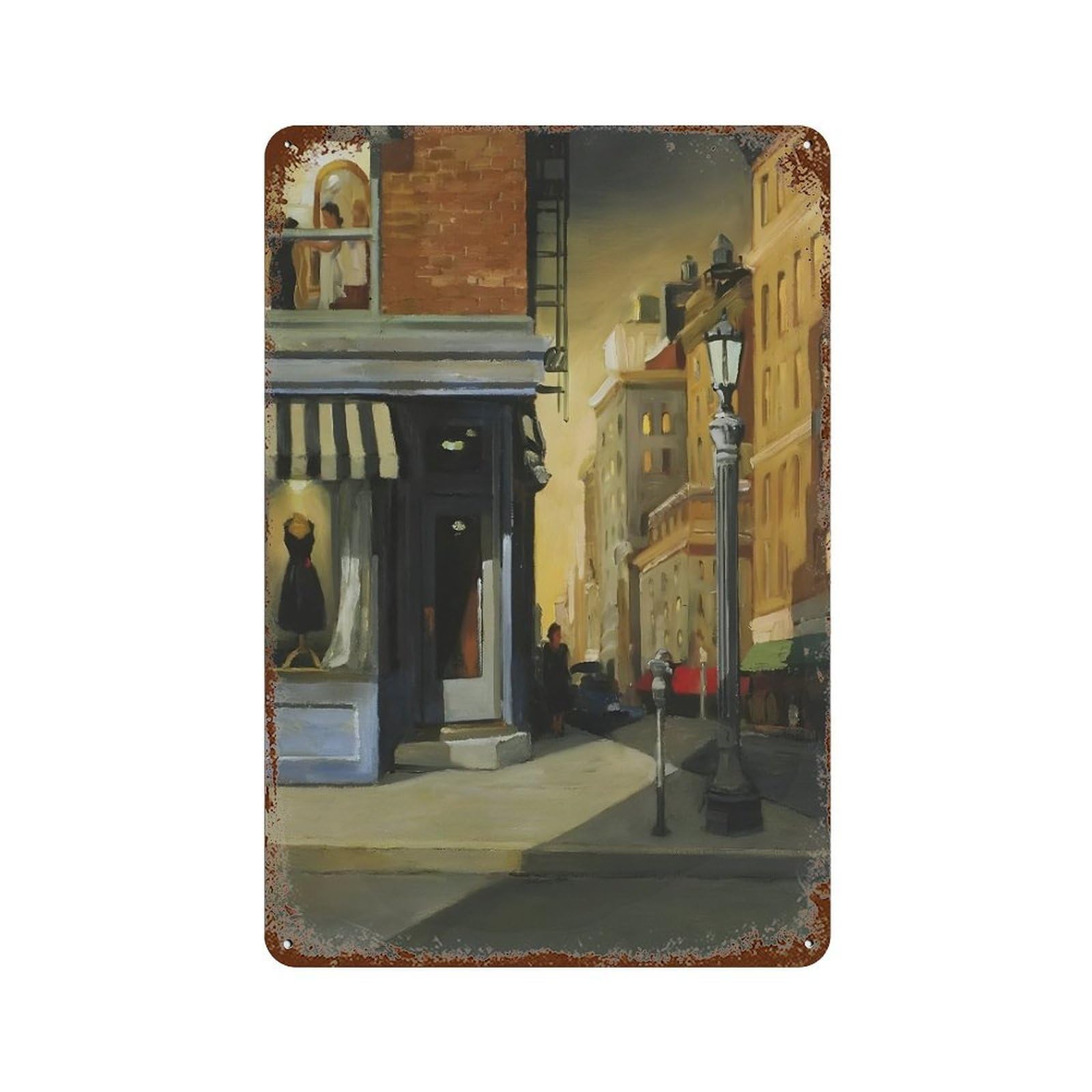 xiaoxiaoshen Edward Hopper Famous Oil (24) Wall Decor Art Metal Tin Poster Modern Home Decor Art Home Bar Shop Decorations Vintage Sign 30x20cm