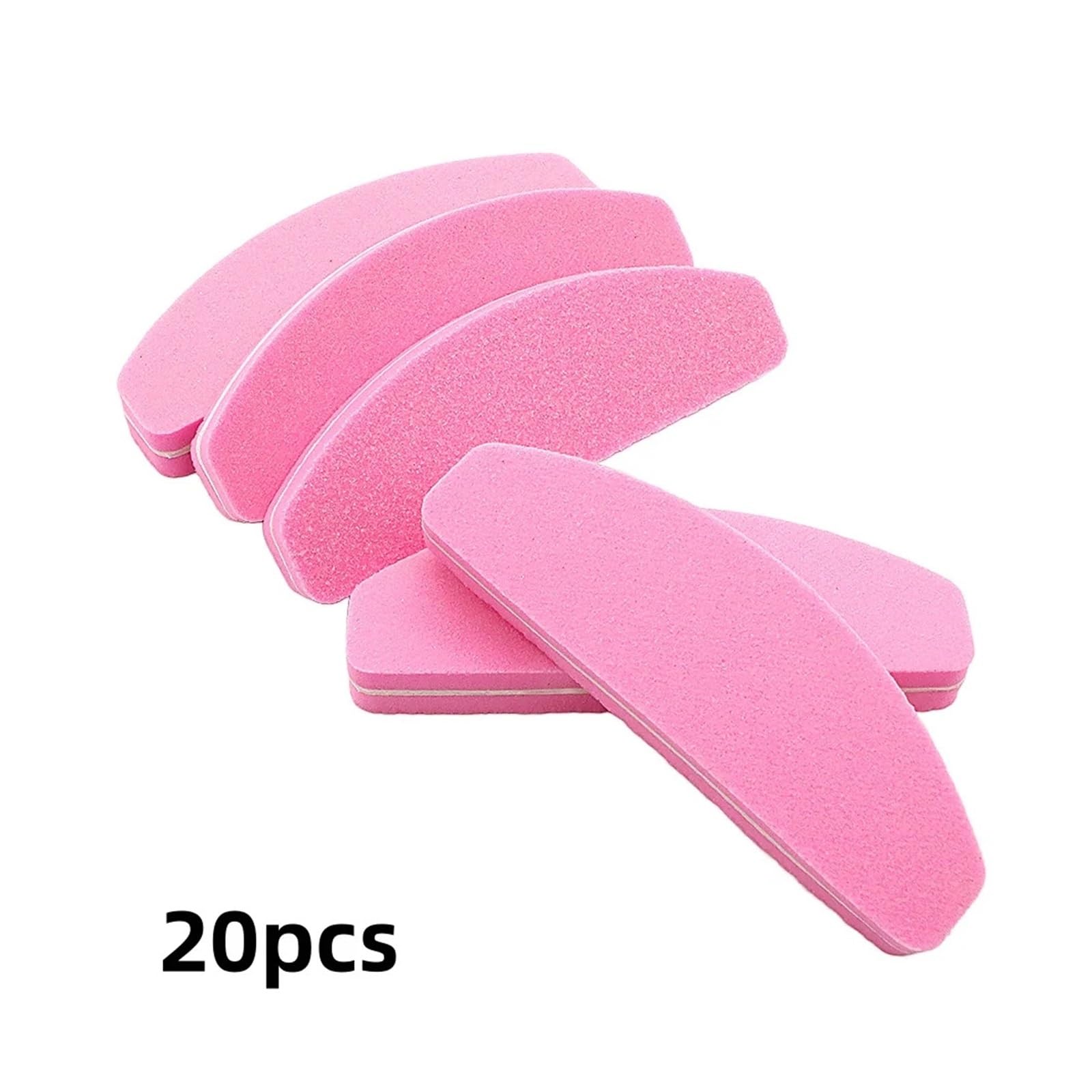 5/10/20 Stück professionelle rosa Nagelfeilen Schwammblock Maniküre-Werkzeug for Formen und Polieren von Gelpolitur(20pcs Pink)