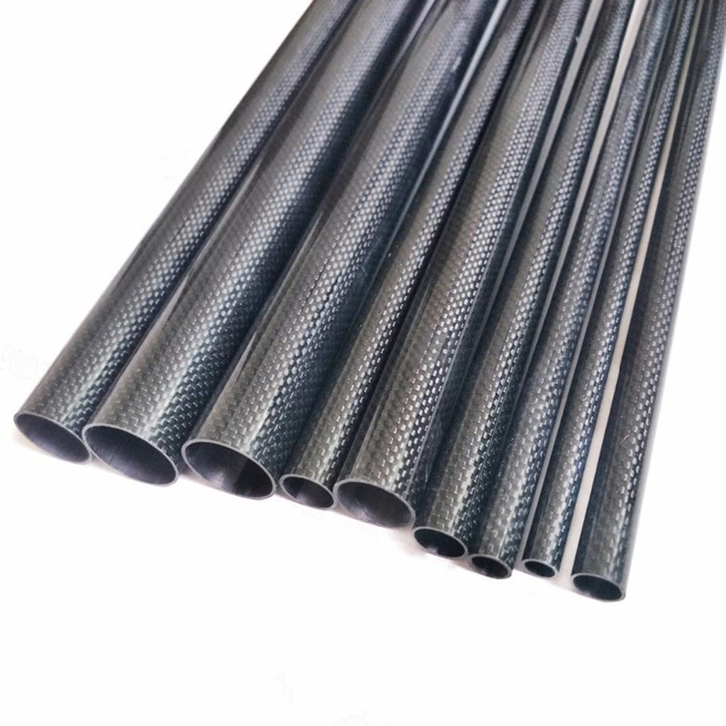 Rura z włókna węglowego 500mm Twill Matte 3K – Błyszczący, pusty pręt z włókna węglowego 1szt(500mmx25x22mm)