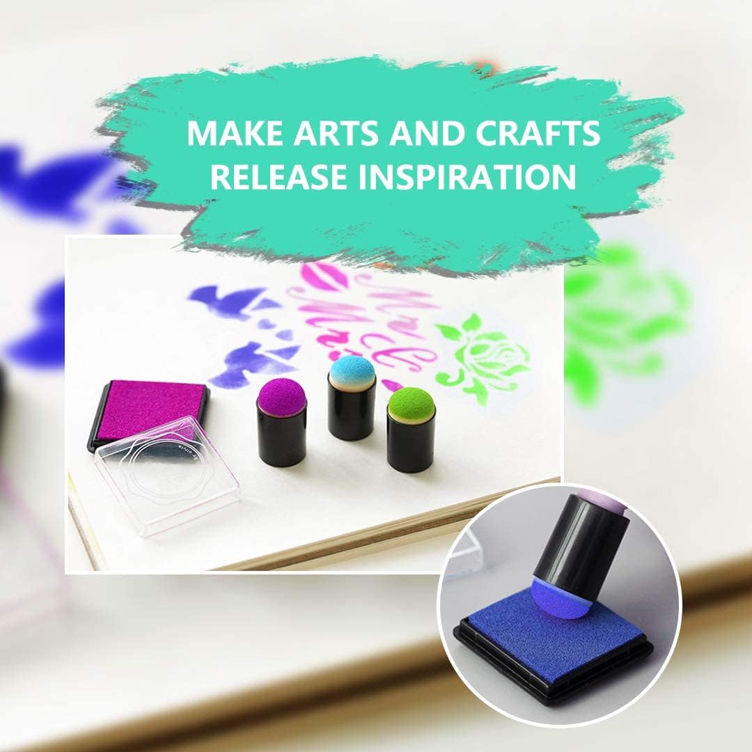 20 Pcs Finger Sponge Daubers - Soft Tip For Stamping, Ink, Painting, Card Making & Face Craft