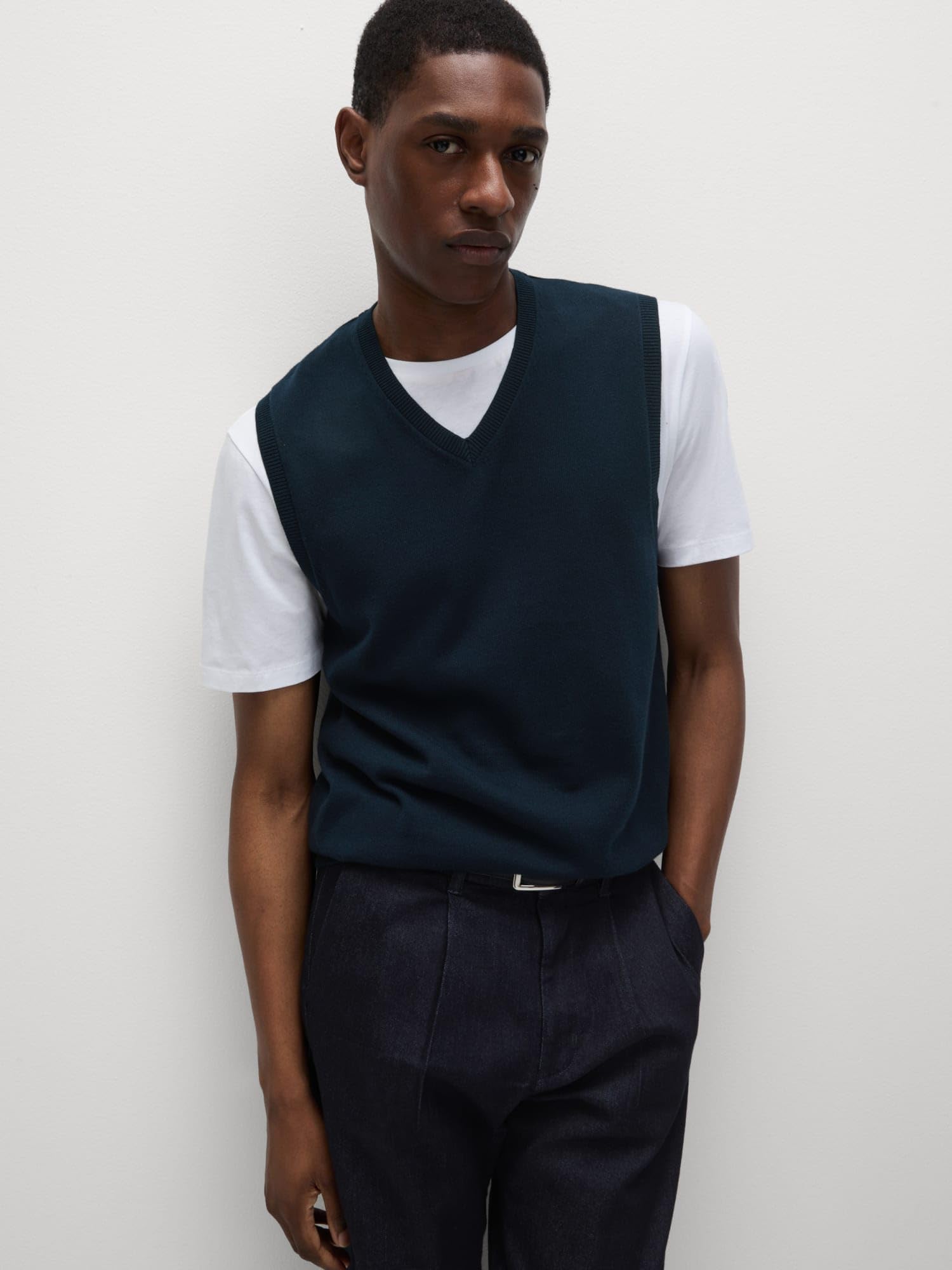Marks & Spencer Pullover Senza Maniche in Puro Cotone