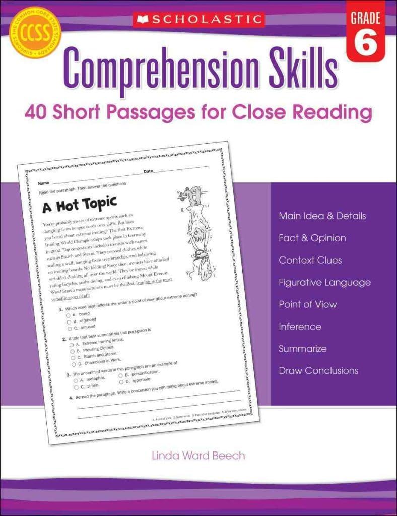 [(Comprehension Skills: 40 Short Passages for Close Readings, Grade 6)] [By (author) Linda Ward Beech] published on (May, 2012)