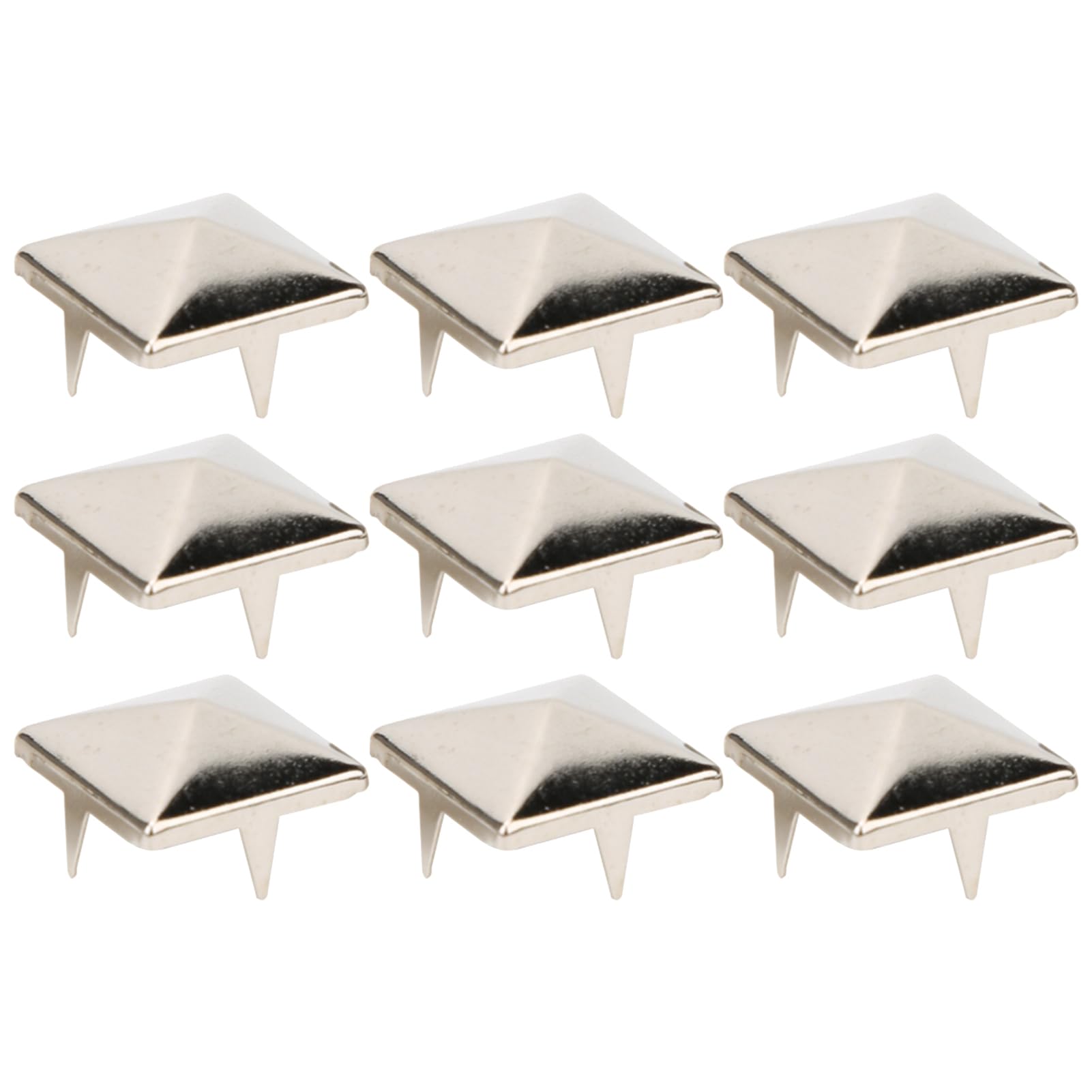 Rivet Pyramide 100 Pièces Pyramide Carrée Punk Rivets 4 Griffes Goujons Métalliques Pour Bracelets Vêtements Chaussures Sac à Main (15MM
