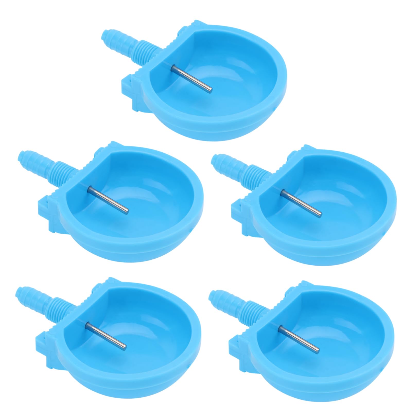 VANZACK 5Pcs Automatic Pet Water Dispenser Bowl Multipurpose Drinking Fountain for Rabbits Ferrets and Mammals Blue Easy to Install Safe Water Supply