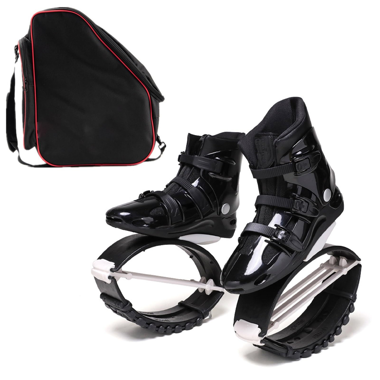 Kangaroo Jump With Storage Bag Shoes Bounce Moon Shoes Shoes Exercise Fitness Boots Jumps Women Men Adults L 36-38 EU (Color : Black+White, Size : Large)
