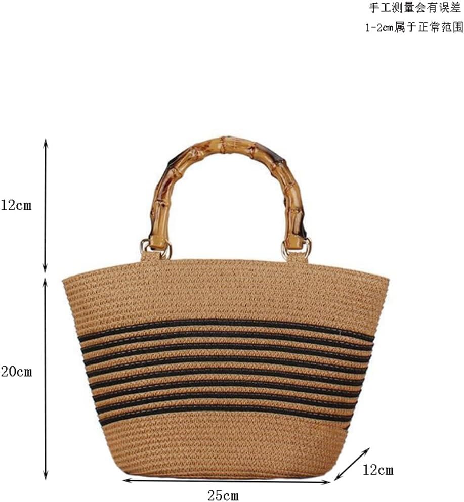 Hand Carry Woven Bag Clashing Stripe Bag Personalised Tote Bag