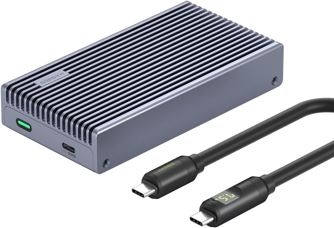 inicio 40gbps m.2 nvme enclosure with usb4 cable, pcie3.0x4 aluminum usb c usb4.0 external ssd case, b&m+m key 2230/2242/2260/2280 for thunderbolt 5/4/3 macbook pro mac mini iphone 16 15 ipad pro