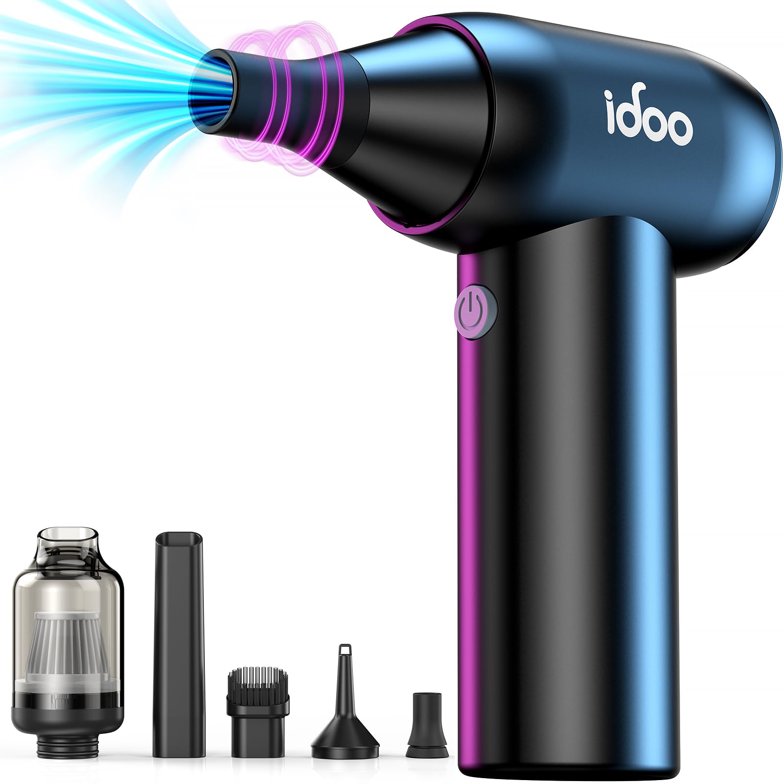 Buy iDOO Electric Compressed Air Duster, Metal Powerful Cordless Air