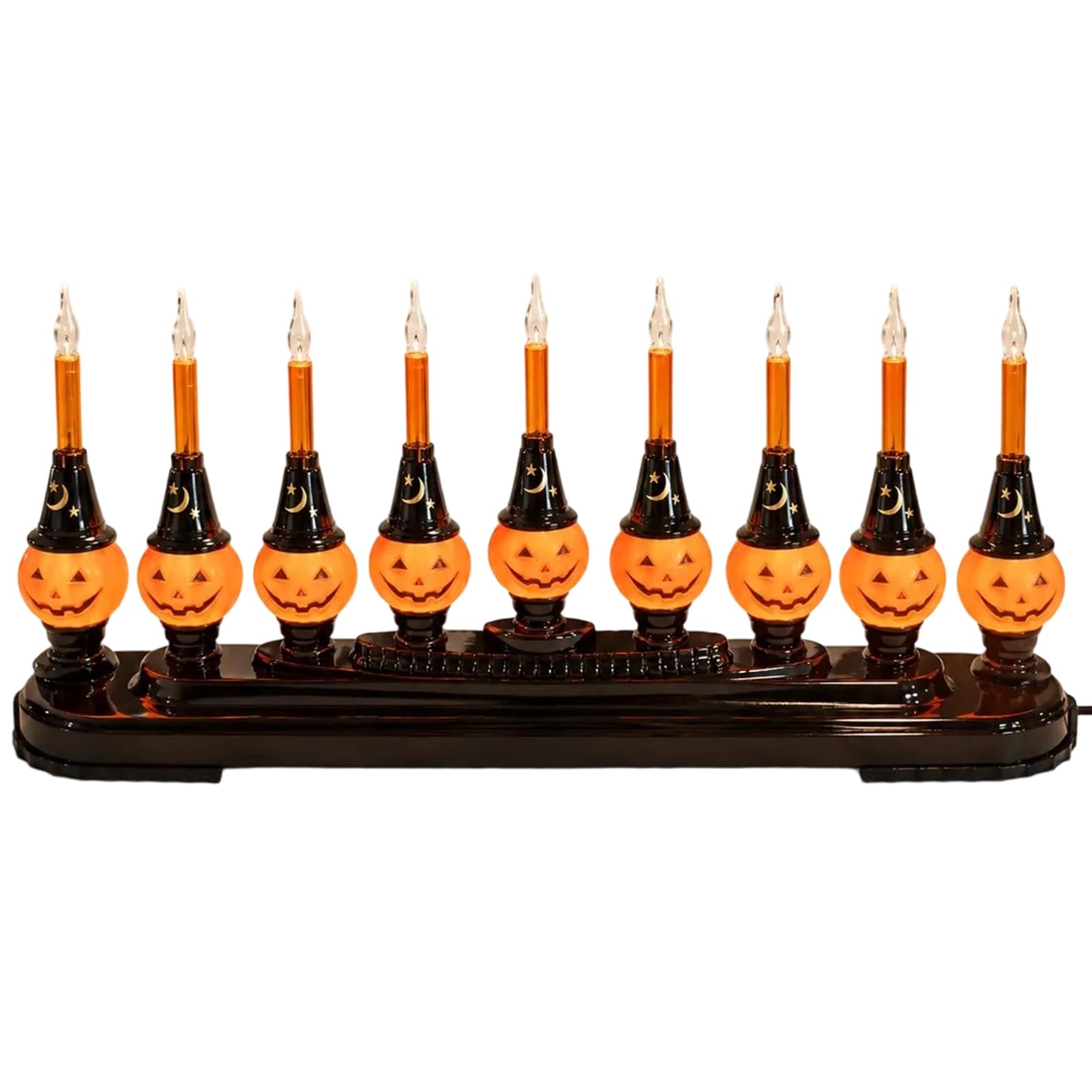Porceosy Halloween Pumpkin Bubble Lights, 9 LED Spooky Candle Lamp Decor