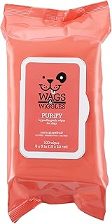 Purify Hypoallergenic Wipes for Dogs Gently Clean & Condition Your Dog's Coat Without A Bath Zesty Grapefruit Scent Your Dog Will Love, (Pack of 1, 100 Count Total)