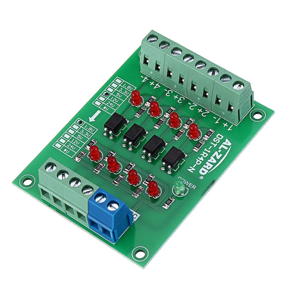 Lithium Battery Charger Module Charging Board, 3pcs 12V To 1.8V 4 Channel Isolation Optocoupler Board Isolated Module PNP Output PLC Signal Level Voltage Converter Super Regenerative Transceiver Modul