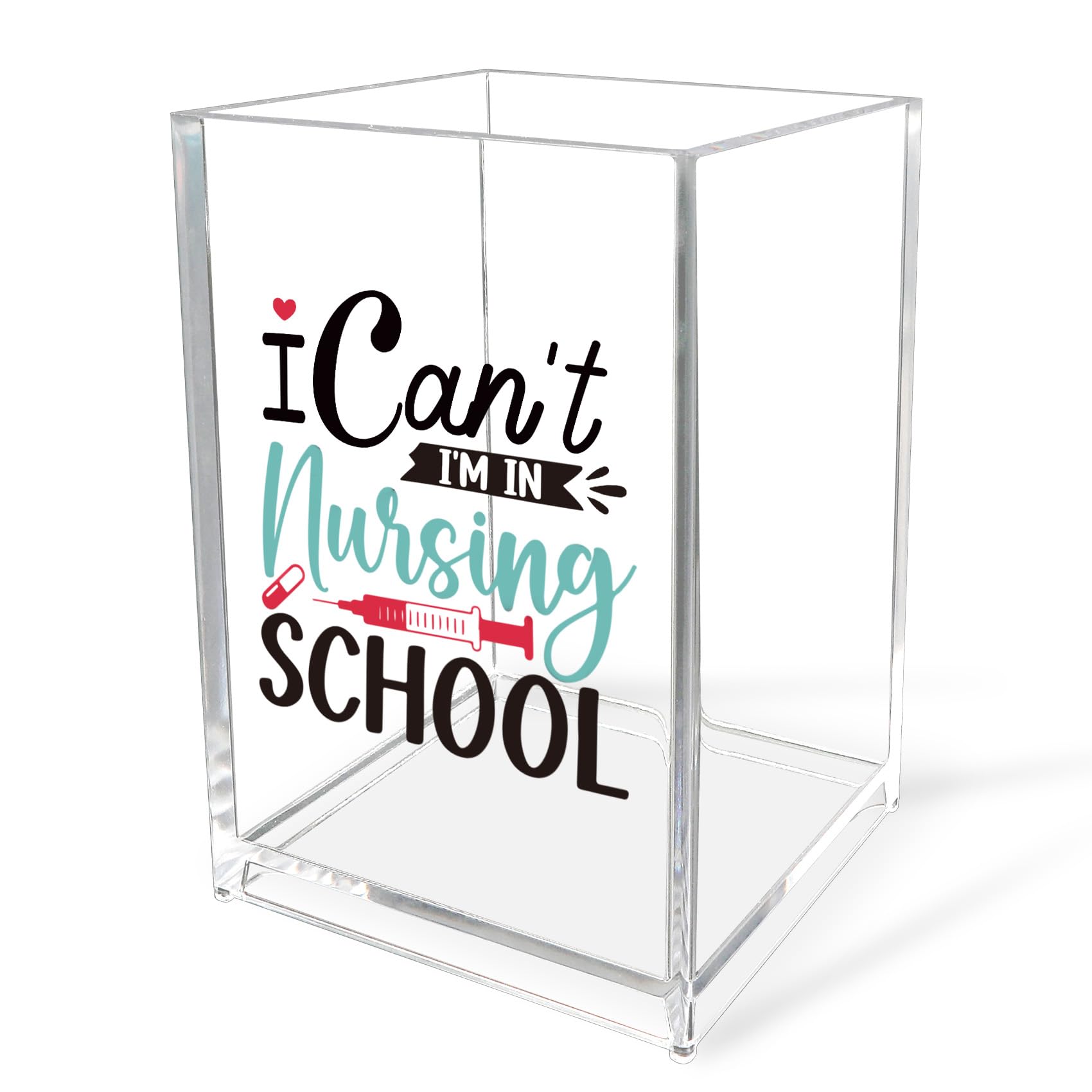 Porte-crayons en acrylique transparent pour stylos et fournitures scolaires à la maison