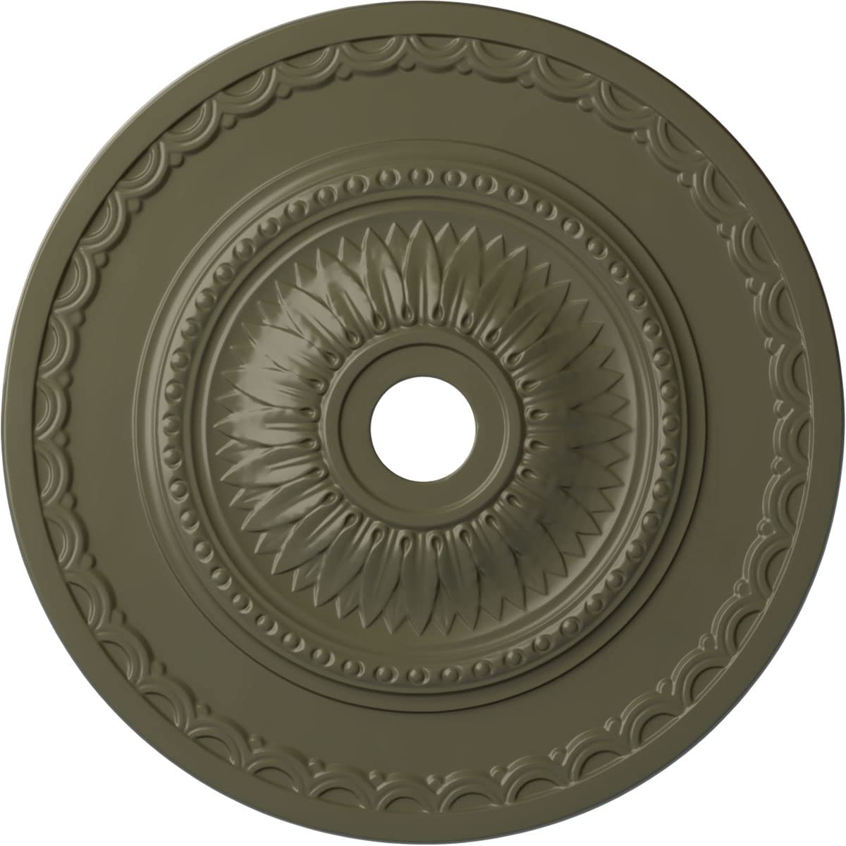Ekena Millwork Sunflower Ceiling Medallion, Painted Turtle
