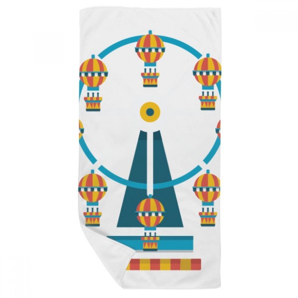 Débarbouillettes douceur extrême motif grande roue multicolore 35x70