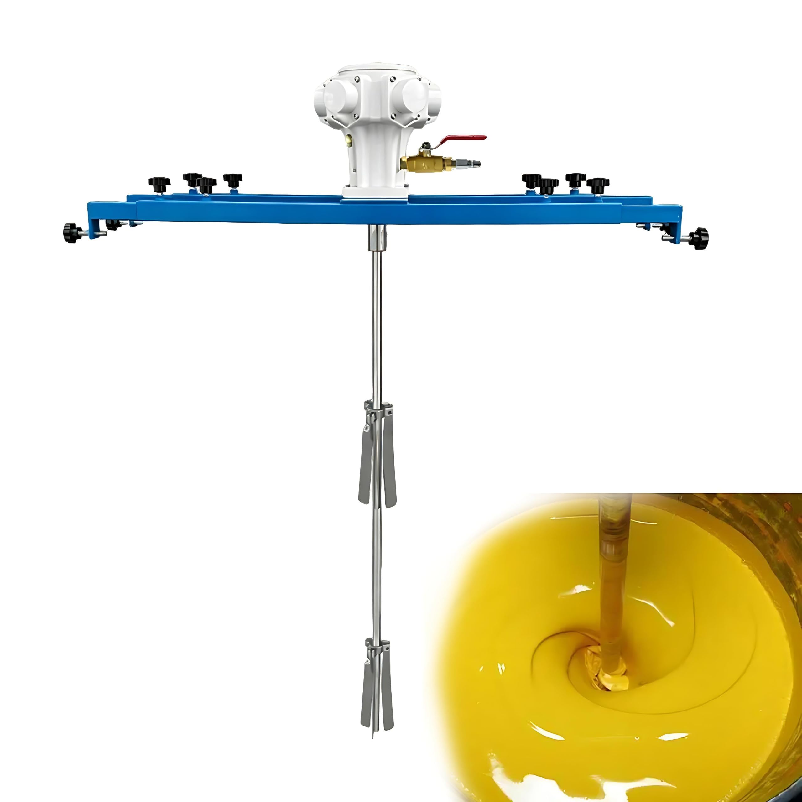 QIUNAOZI Pneumatic Paint Mixer, Barrel Special Air Agitators, 0.25HP/0.5HP/0.75HP/1HP, with Stepless Speed Regulation, Stainless Steel Rod, Suitable for Mixing Spray Paints, Coatings 265Gallons
