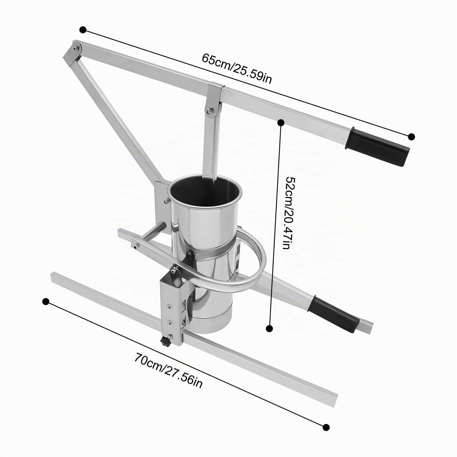 Machine à boulettes de viande manuelle en acier inoxydable avec anneau de diamètre réglable pour la maison et le restaurant