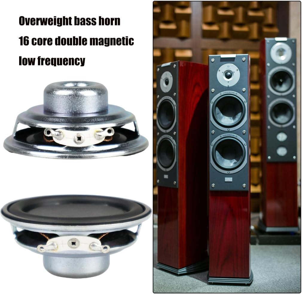 2Pcs 5W 4Ohm Speakers 52mm Round Shape Loudspeaker Subwoofer Multimedia Portable Speakers Amplifier Loudspeaker