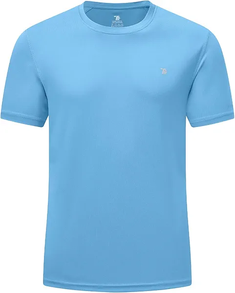 BGOWATU Men's UPF 50+ Short Sleeve Swim Shirts Quick Dry Sun Protection Rash Guard Fishing Athletic T-Shirt