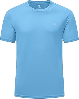 Men's UPF 50+ Short Sleeve Swim Shirts Quick Dry Sun Protection Rash Guard Fishing Athletic T-Shirt