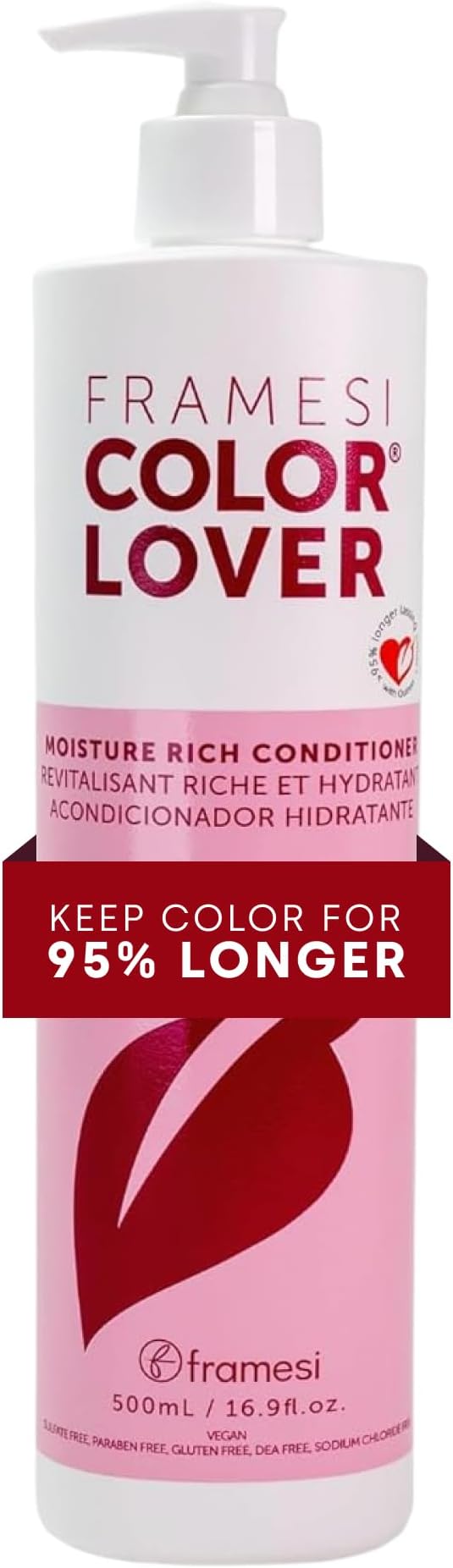 Color Lover Moisture Rich Conditioner, Sulfate Free Conditioner with Coconut Oil and Quinoa, Color Treated Hair