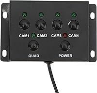 Vista 9 de Divisor de video de 4 canales, 1080P AHD 4 cámaras de control de video para cámaras de automóvil, interruptor de imagen, caja combinadora